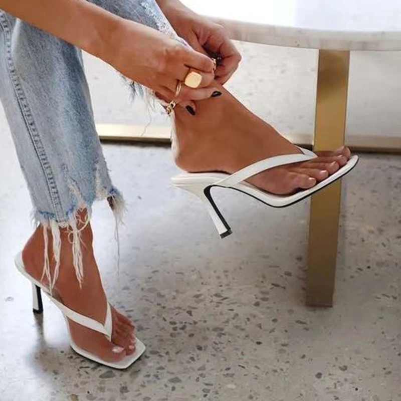 Women Shoes Mules - Stijlvolle Dames Hak Slippers Zwarte Hoge