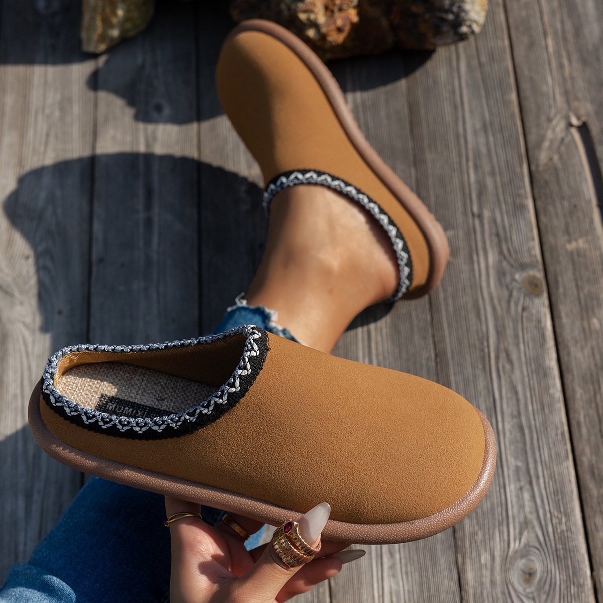 Women'S Shoes In Wide Width - Dames 2025, geborduurde pantoffels, etnische stijl,