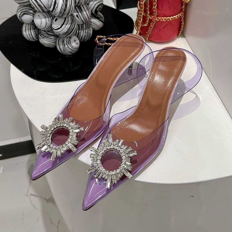 Clear Strap Heel - Puntschoen Helder PVC Dunne Hoge Hakken