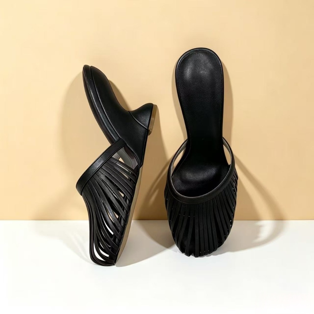 Women Shoes Mules - Zomer 2026 dames metallic bandjes cut-out