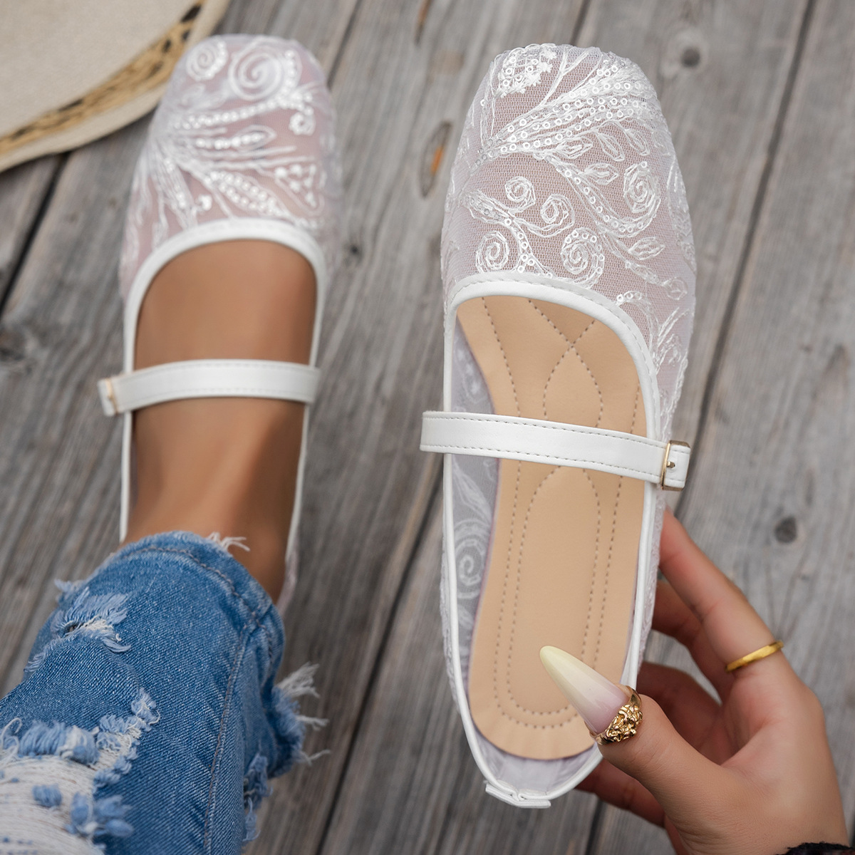 Women'S Shoes Loafers Black - Dames Nieuwe Zomer Grote Maat Vierkante