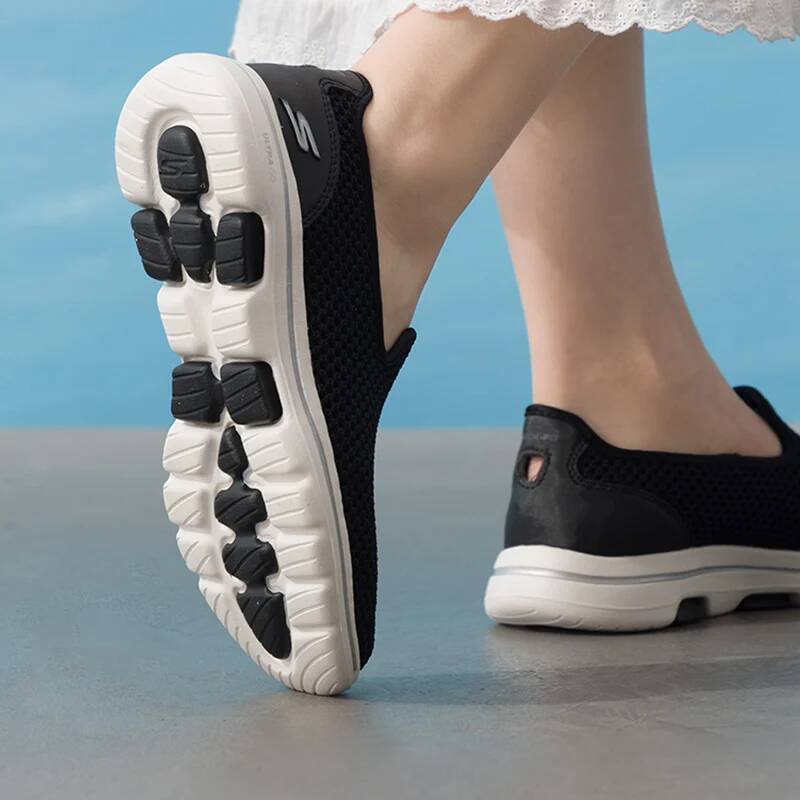 Women Shoes Skechers - Skechers 124163-Bkw Dames Go Walk 5