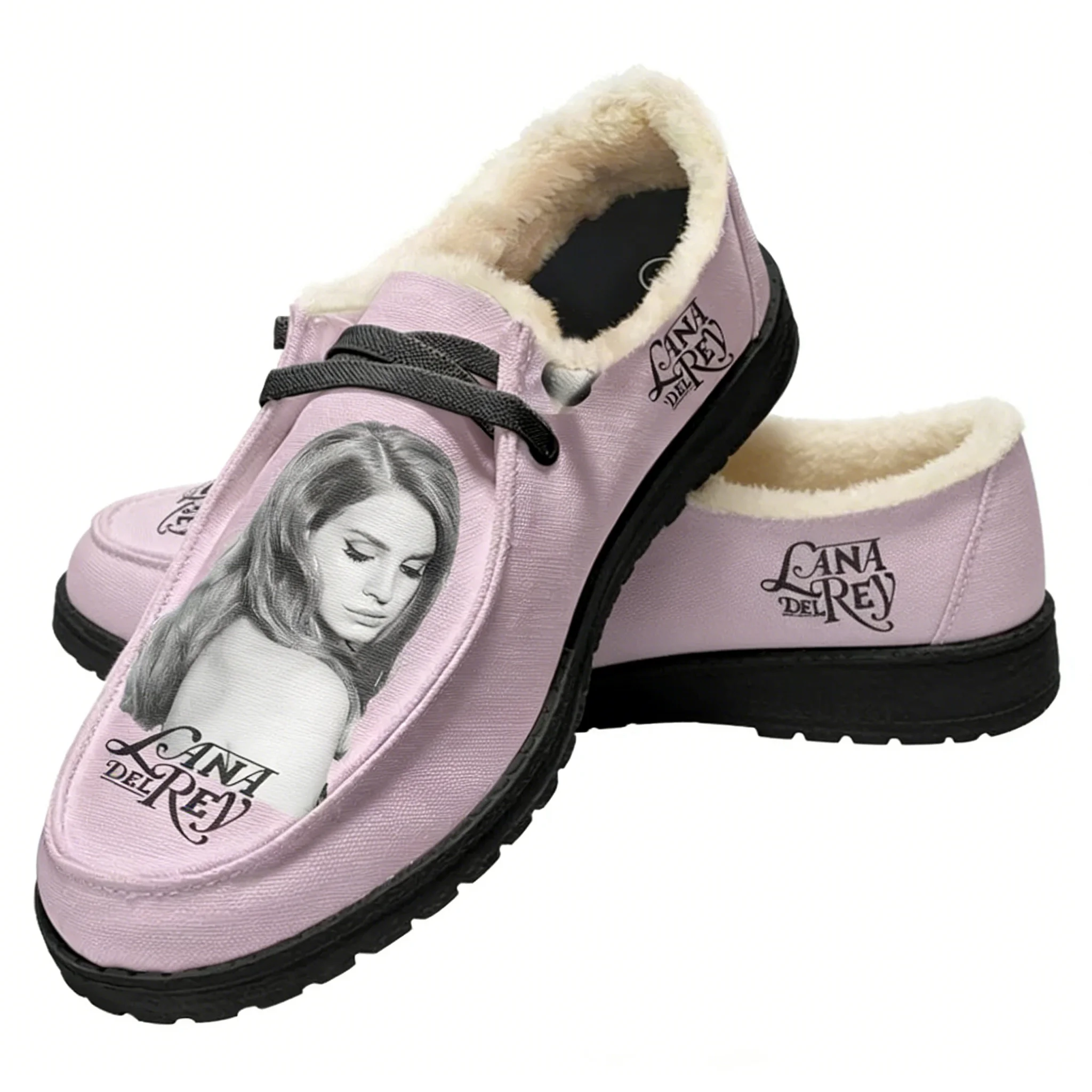Women'S Shoes Loafers Black - Lana Del Rey Singer Pluche Loafers