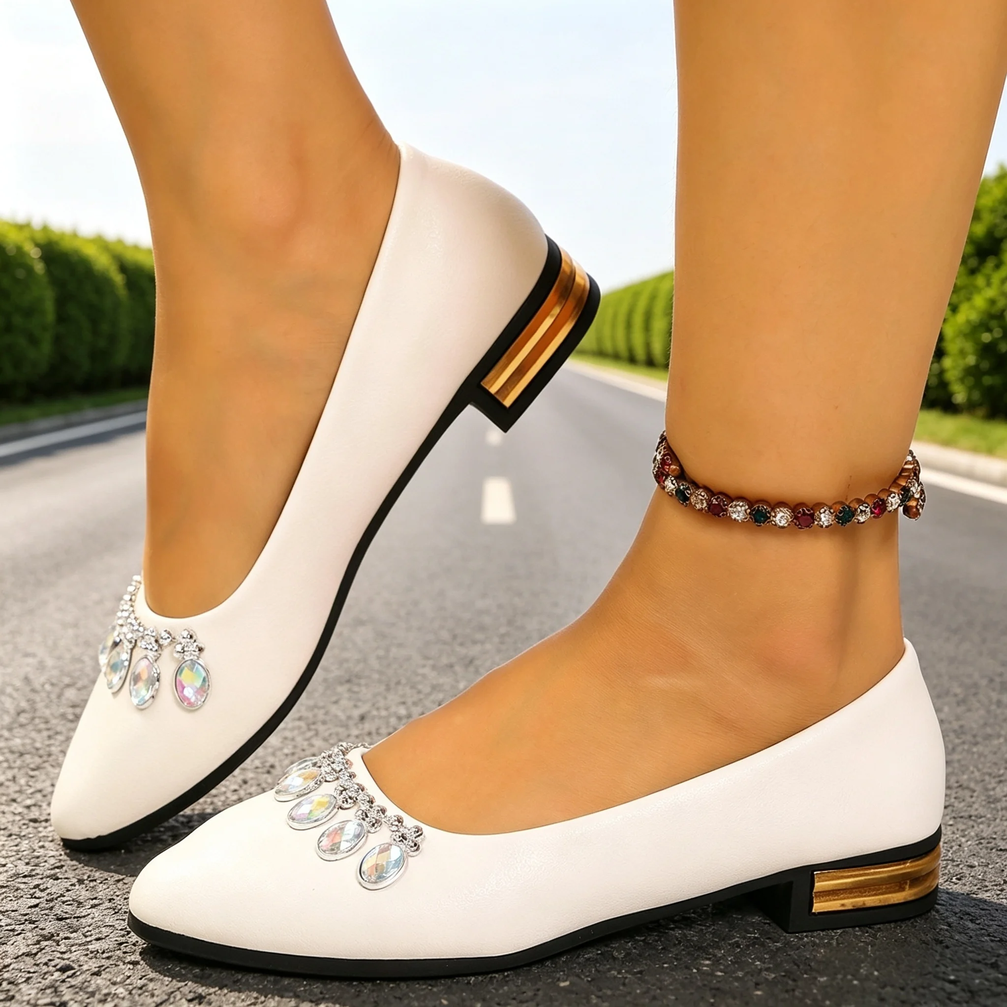 Women Shoes Sneakers - Dames Flats Pointed Toe Balletschoenen Plus