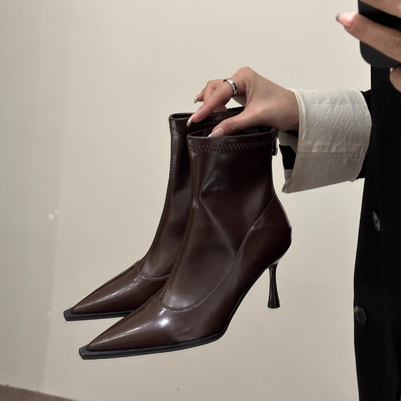 Women Shoes Nb - Herfst Winter Vrouwen Slanke Enkellaarsjes Mode