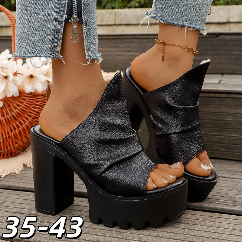 Women Shoes Mules - Zomerse nieuwe dames party hot-selling dikke