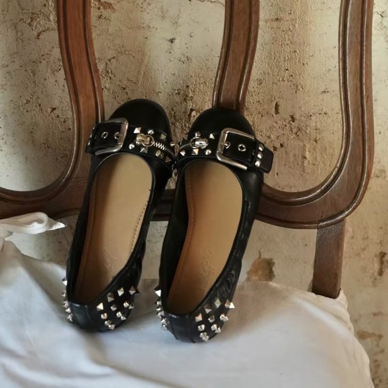 Shoes Women Pumps - Bolt damesschoenen met ronde kop, leren