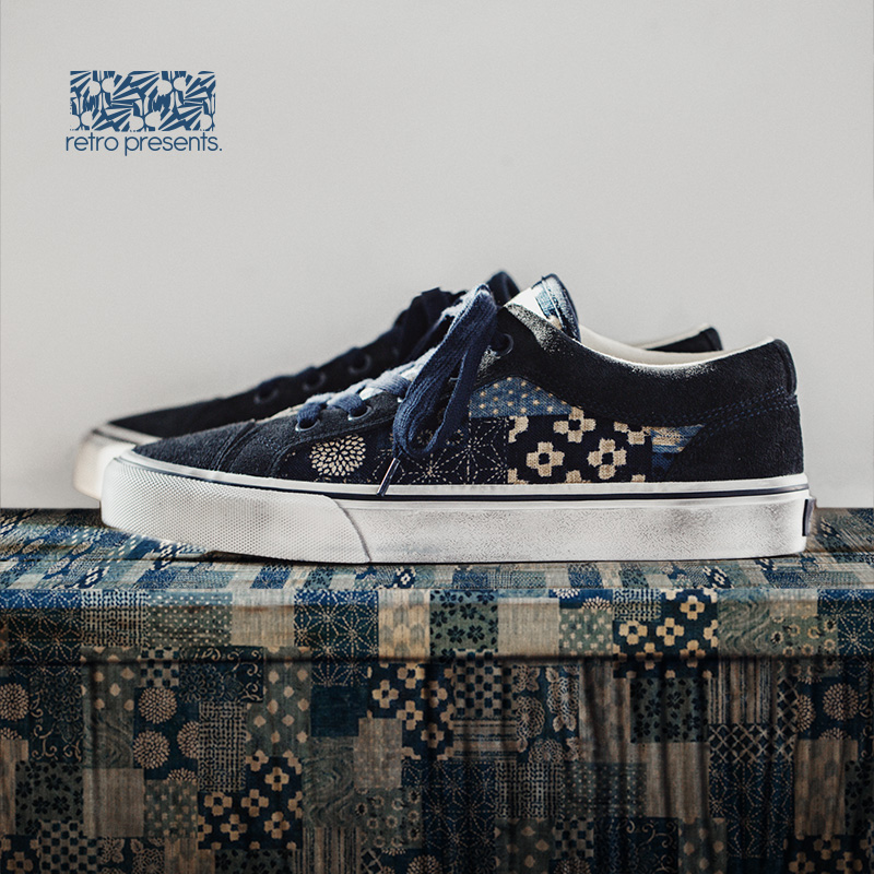 Women Shoes Japanese Brand - Maden Japanse Retro Print Canvas Schoenen