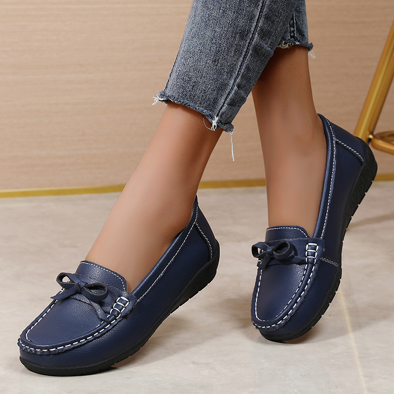 Echt leer Dames Flats Mode Zwa - Women'S Shoes Loafers Black recensie en prijs