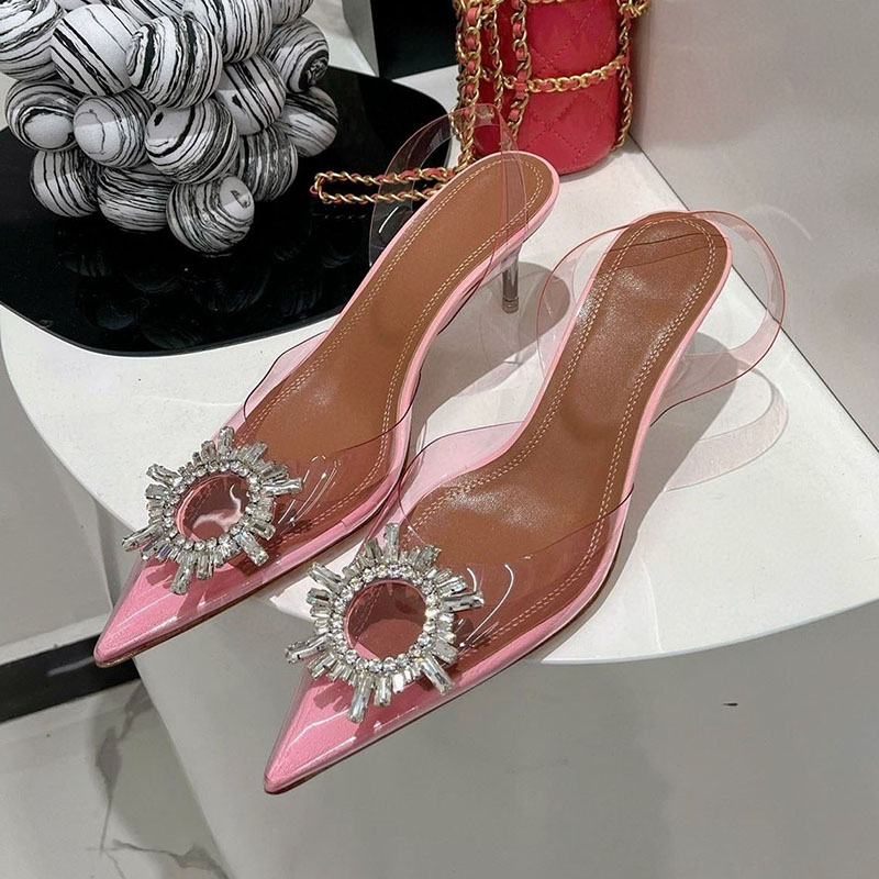Puntschoen Helder PVC Dunne Ho - Clear Strap Heel recensie en prijs