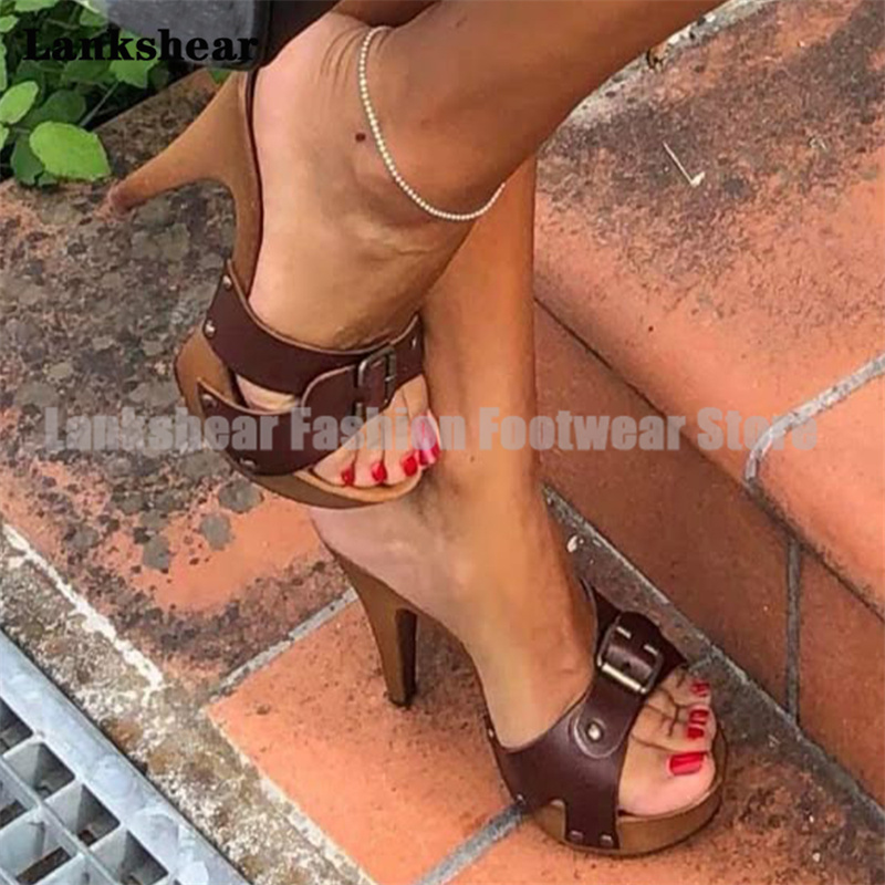 Houten hak platform muilezels  - Women Shoes Mules recensie en prijs