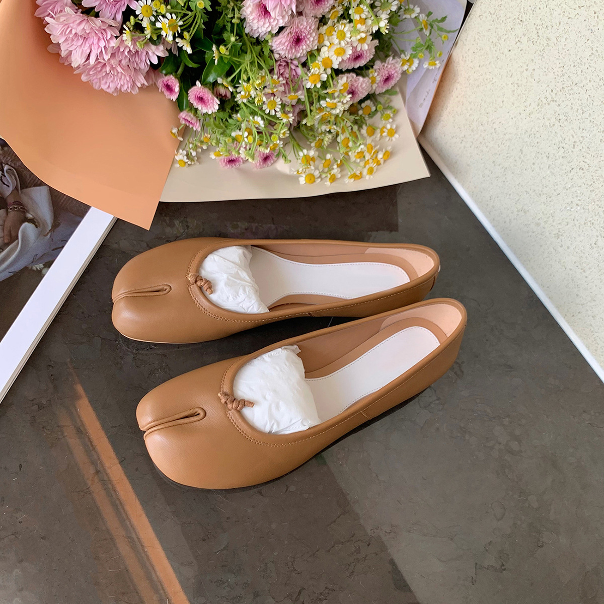 Zwarte Ballet Flats Split Toe  - Women'S Shoes Loafers Black recensie en prijs