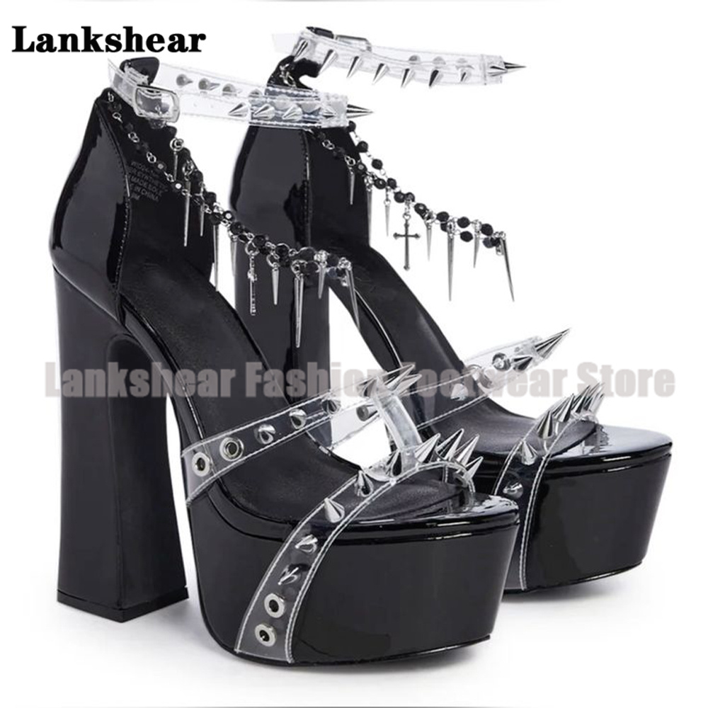 Platform Bezaaid Clear Pvc San - Clear Strap Heel recensie en prijs