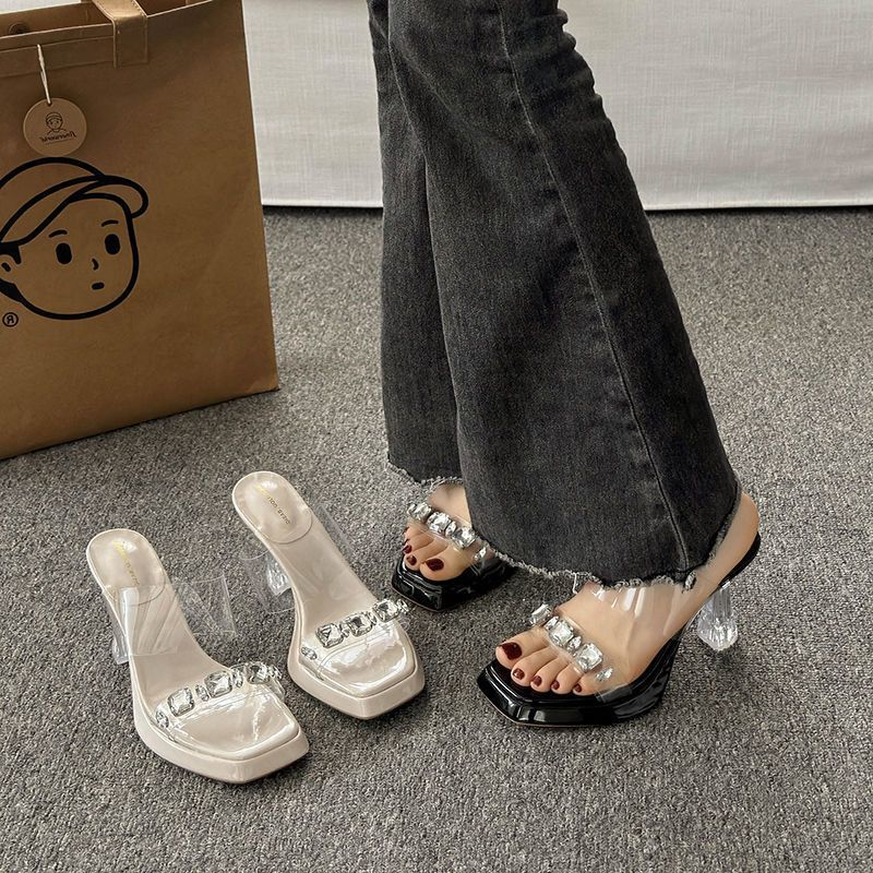 Dames sandalen met één bandje, - Clear Strap Heel recensie en prijs