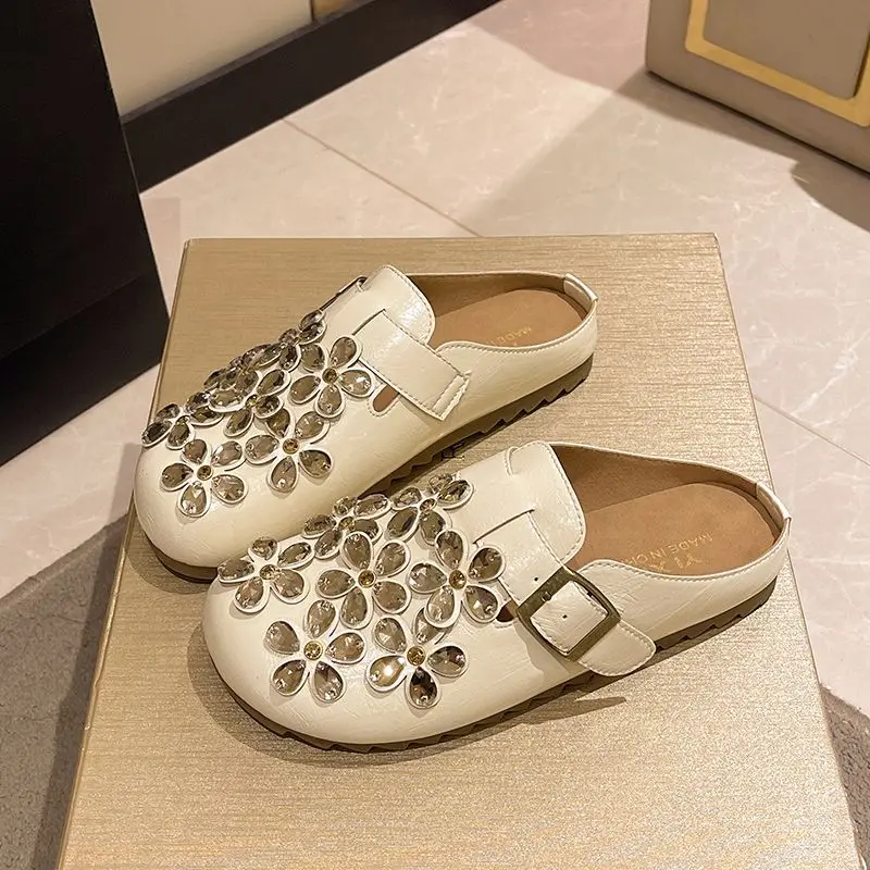 Dames Bloemen Strass Gesp Gesl - Women Shoes Mules recensie en prijs