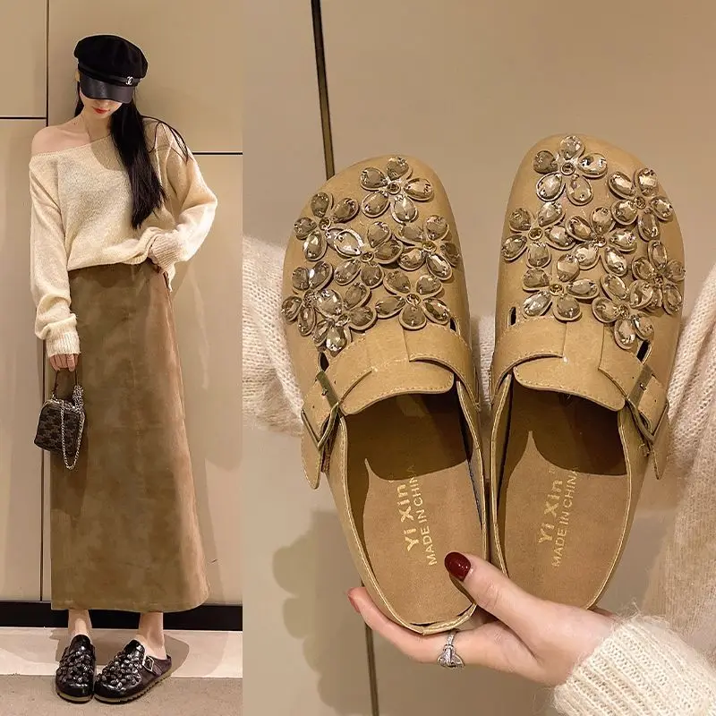 Dames Bloemen Strass Gesp Gesl - Women Shoes Mules recensie en prijs