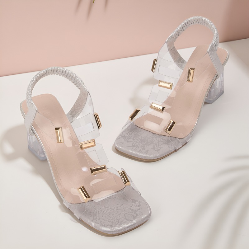 Mode Plus Size Eenvoudige Eleg - Clear Strap Heel recensie en prijs