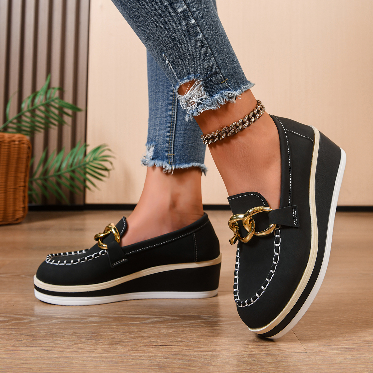 Vrouwen Platform Loafers Dames - Women'S Shoes Loafers Black recensie en prijs