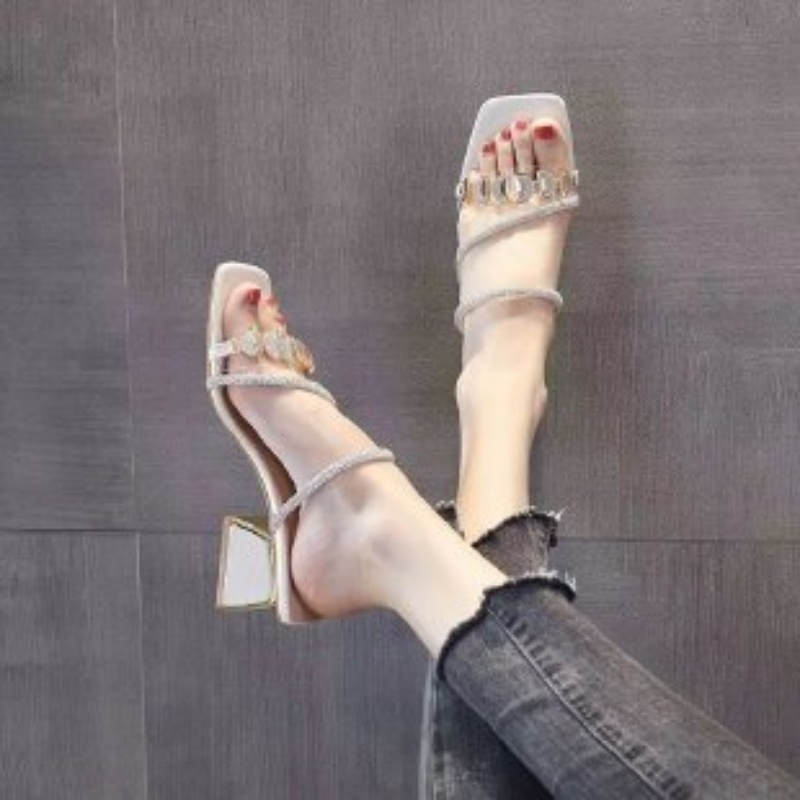 Dames Zomersandalen met strass - Clear Strap Heel recensie en prijs