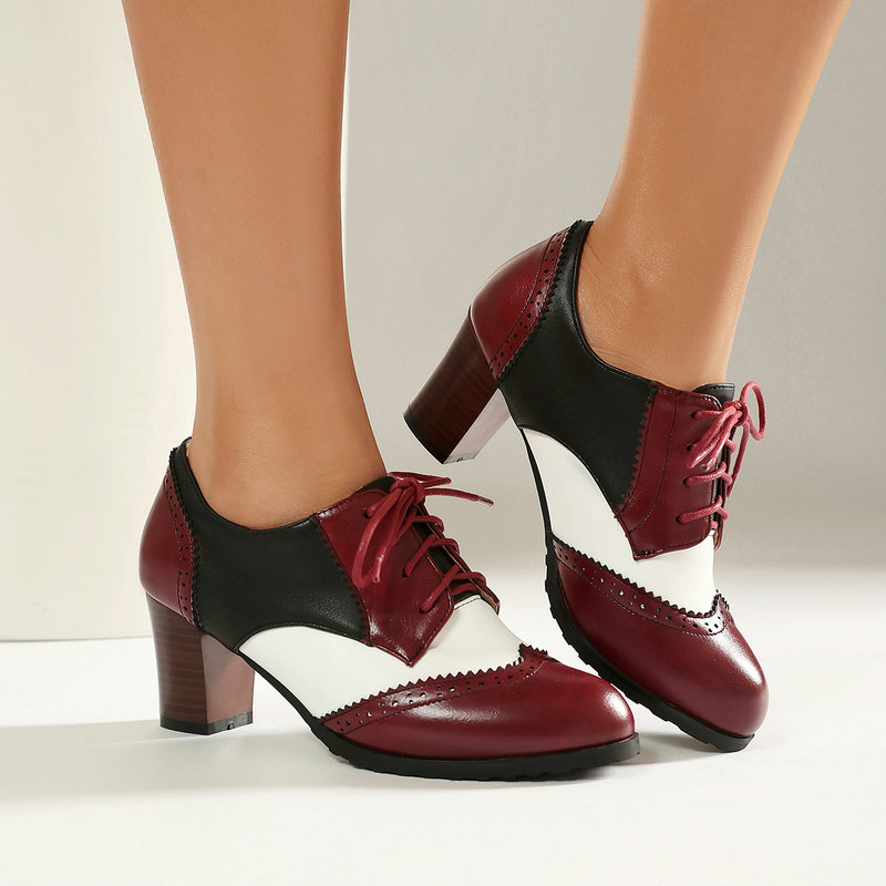 Vintage tweekleurige brogue ox - Women'S Xti Shoes recensie en prijs