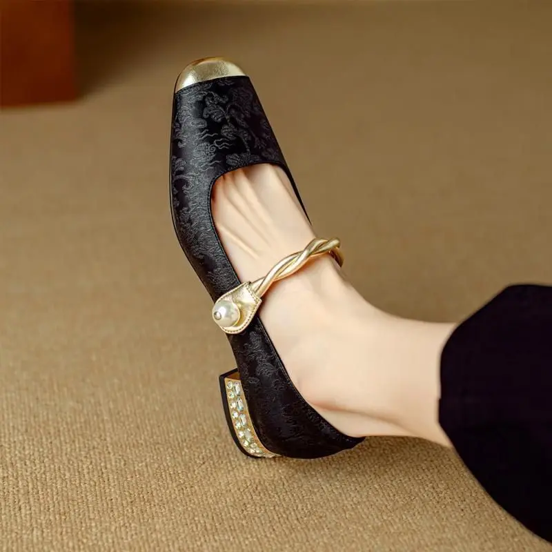 Blokhak Vrouw Pompen Vierkante - Women Shoes Japanese Brand recensie en prijs